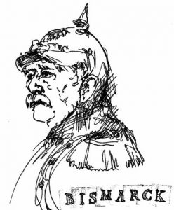 Portrait-Zeichnung von Otto von Bismarck